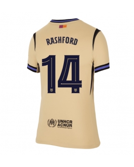 Barcelona Marcus Rashford #14 Maglia Gara Trasferta Repliche 2025-26 Donna Maniche Corte